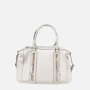 Michael Kors White Satchel BagMICHAEL KORS Julia Large Leather Satchel Cream Off